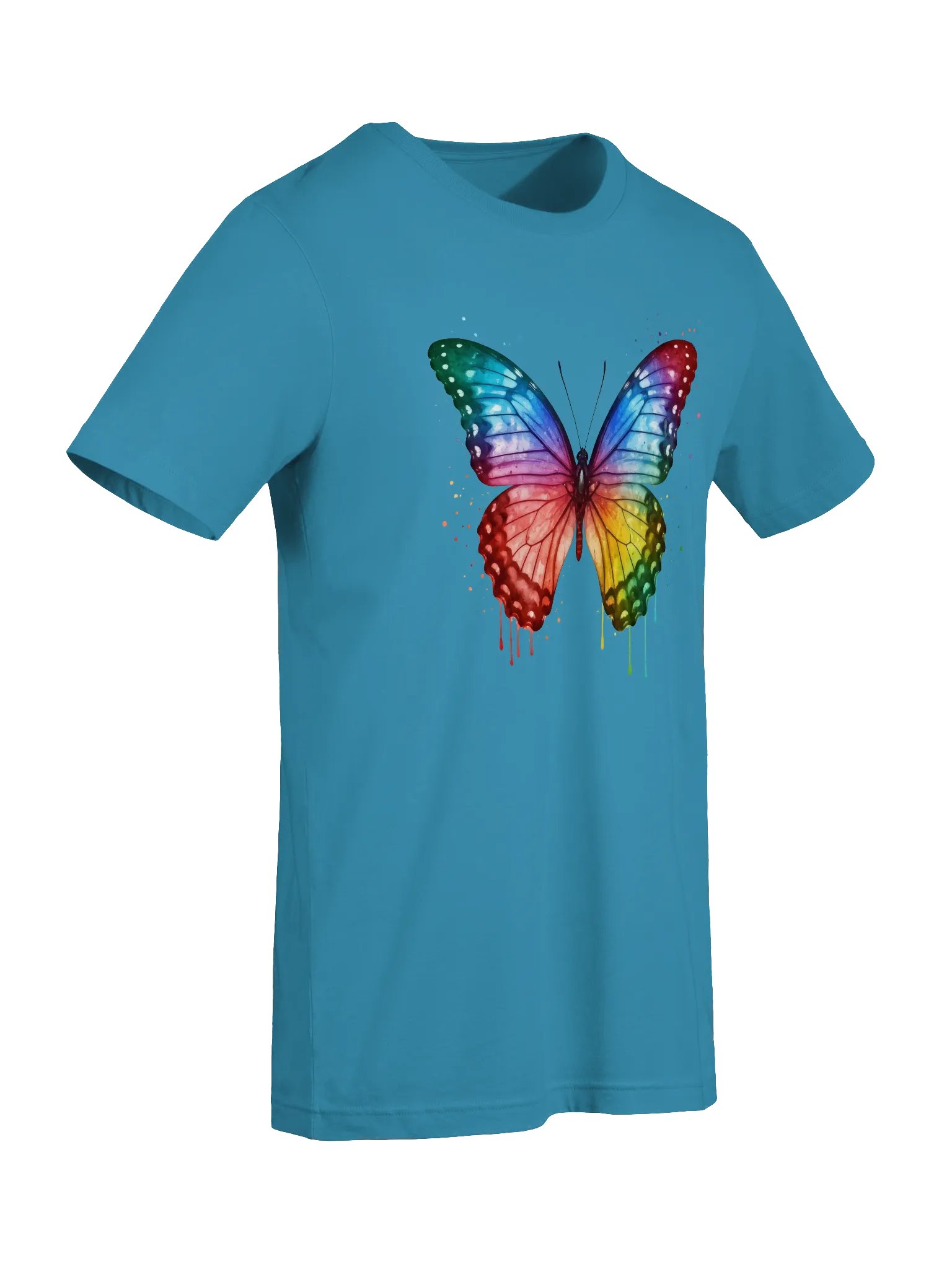 Rainbow Cascade Butterfly Watercolor Tee product image (2)