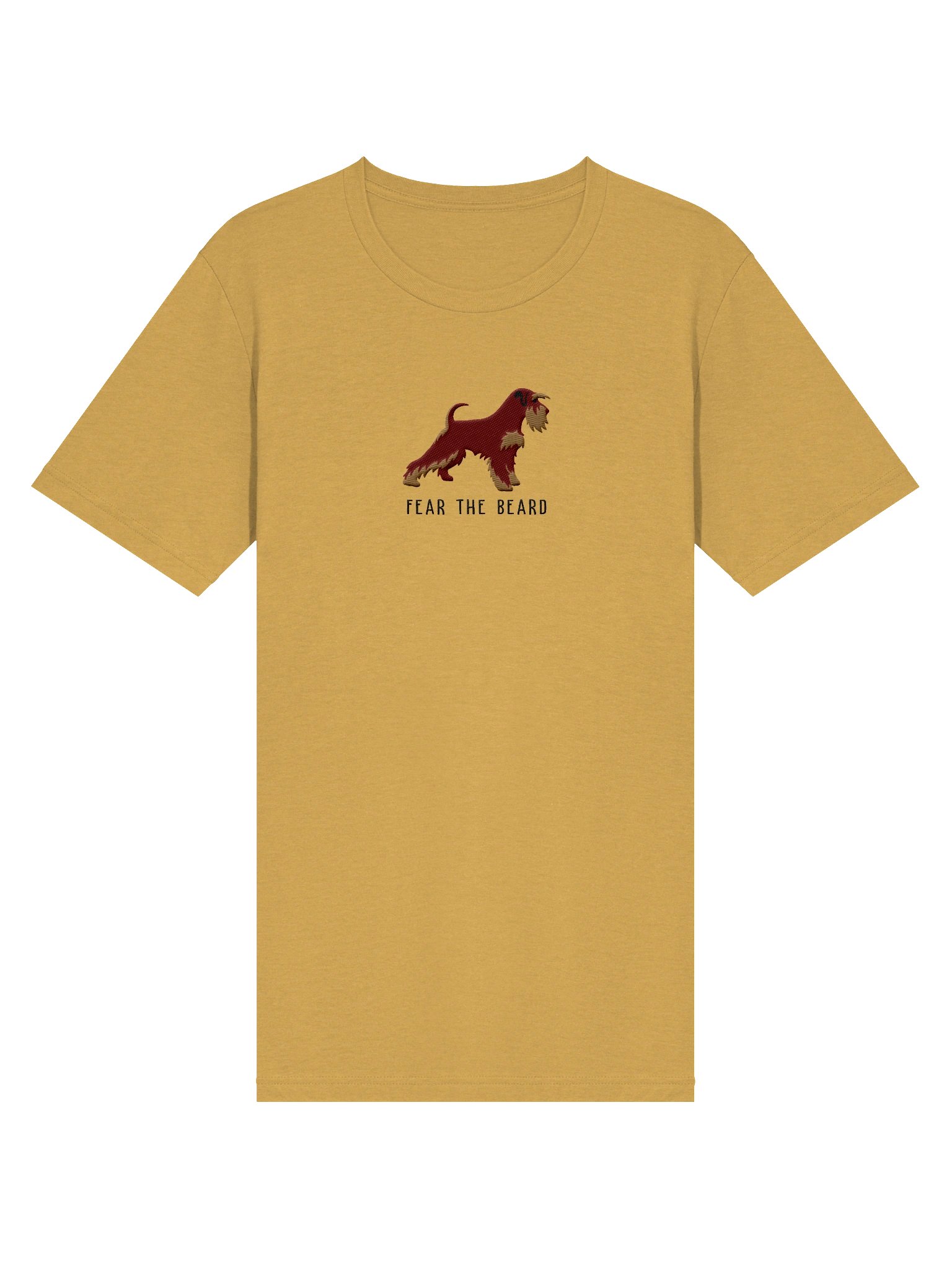 Fear the Beard T-Shirt(Embroidered) of a Miniature Schnauzer(Liver & Tan) product image (51)