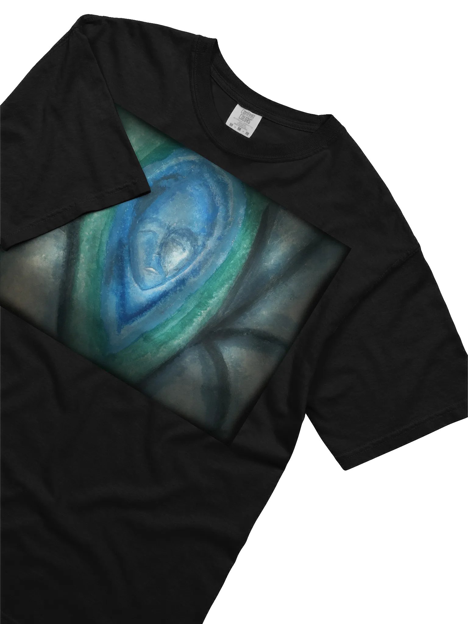 Fluidity in Blue and Green Abstract T-Shirt product image (3)