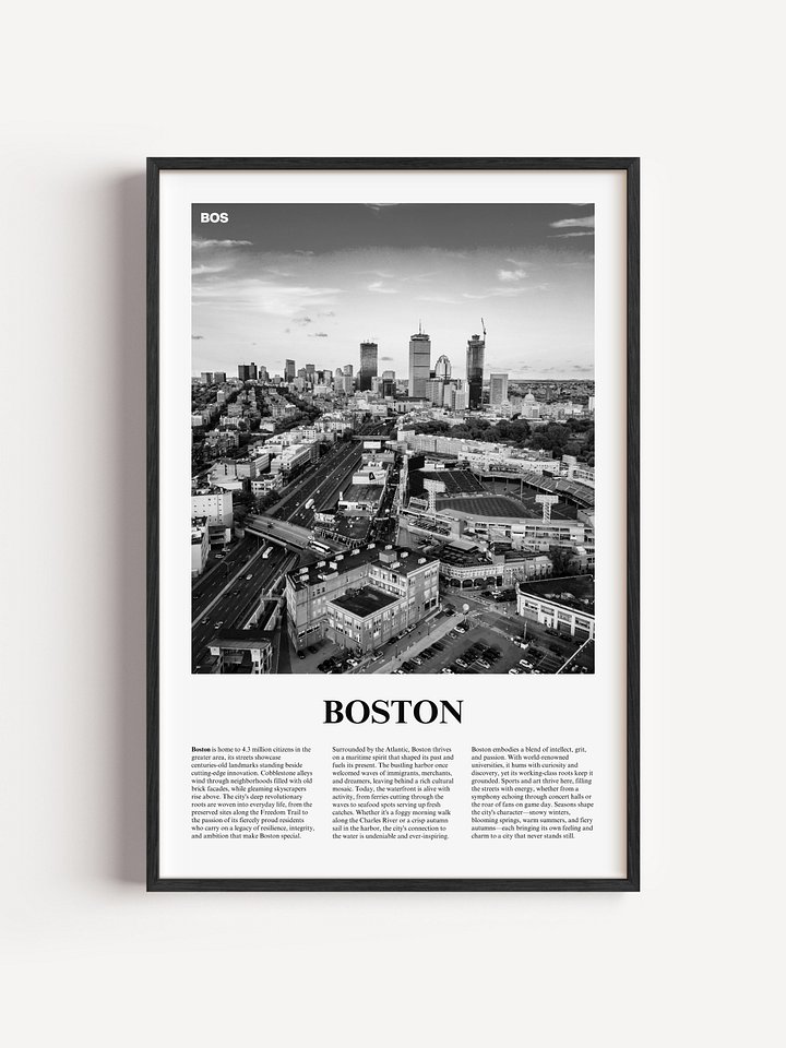 Boston 02 Newspaper Poster | Framed product image (1)