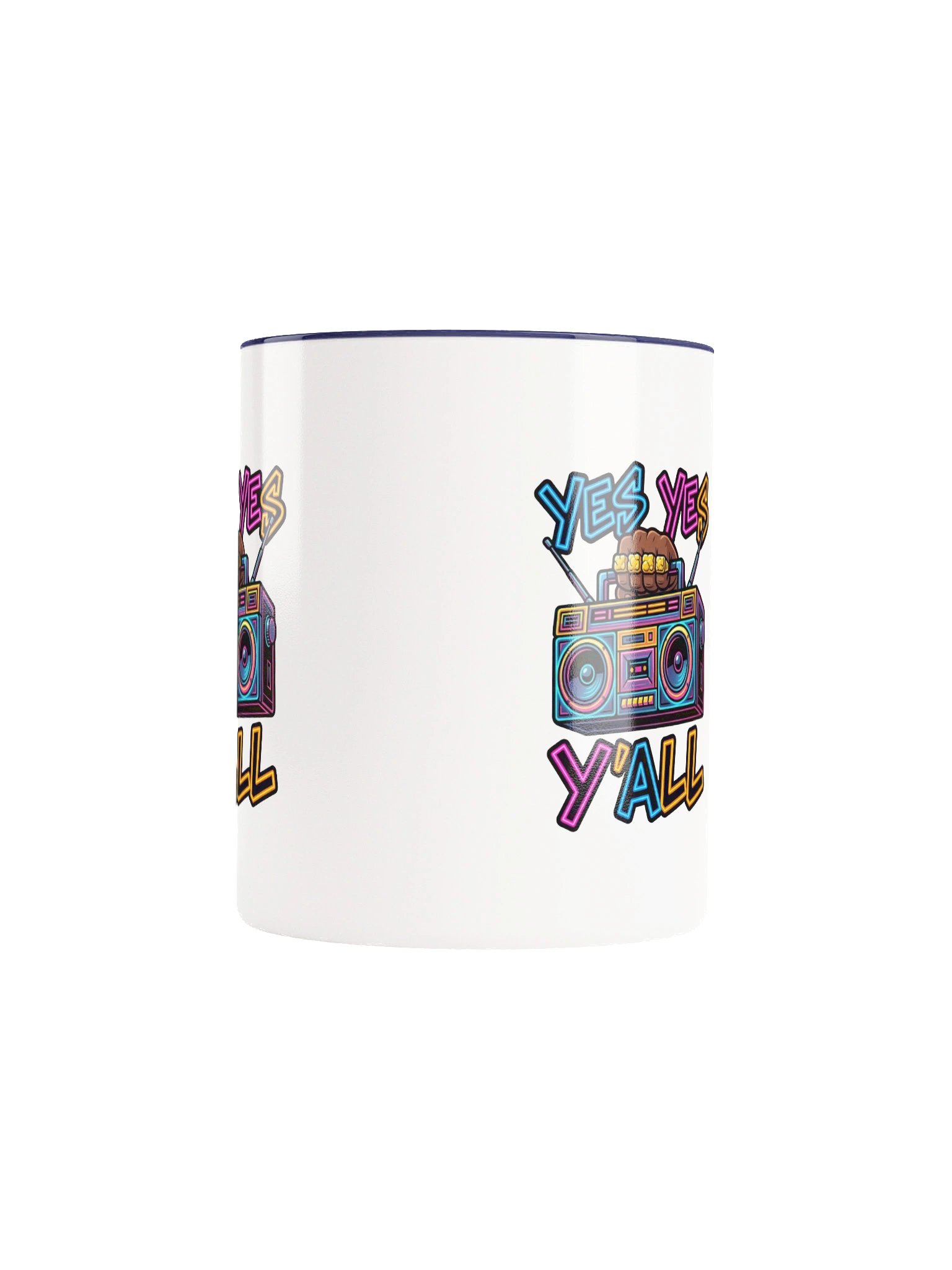 Yes Yes Y’all Hip Hop Mug – Colorful Boombox Coffee Cup for Rap Lovers product image (5)