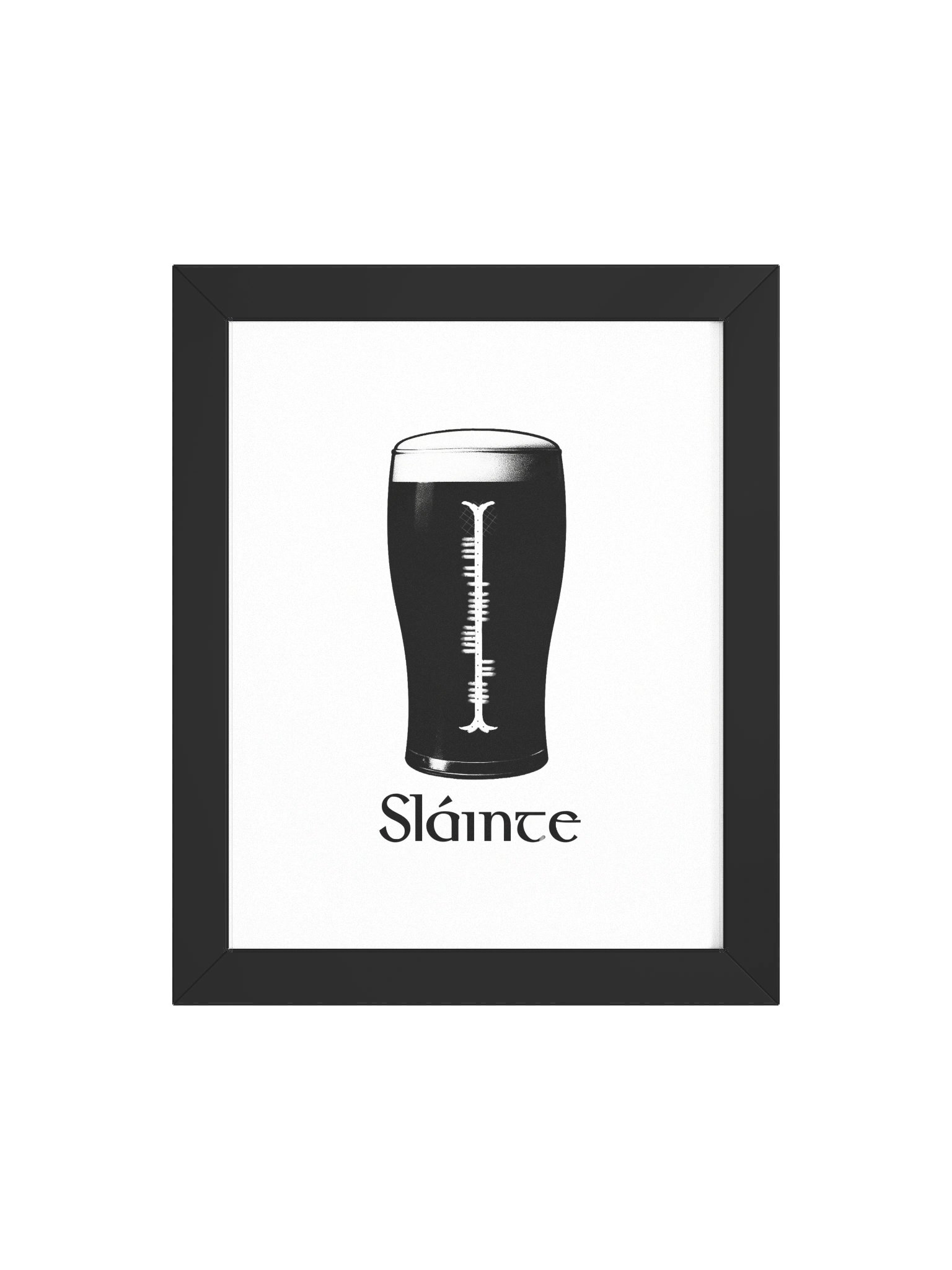 Sláinte – Celtic Health & Cheers Ogham Framed Art Print product image (27)