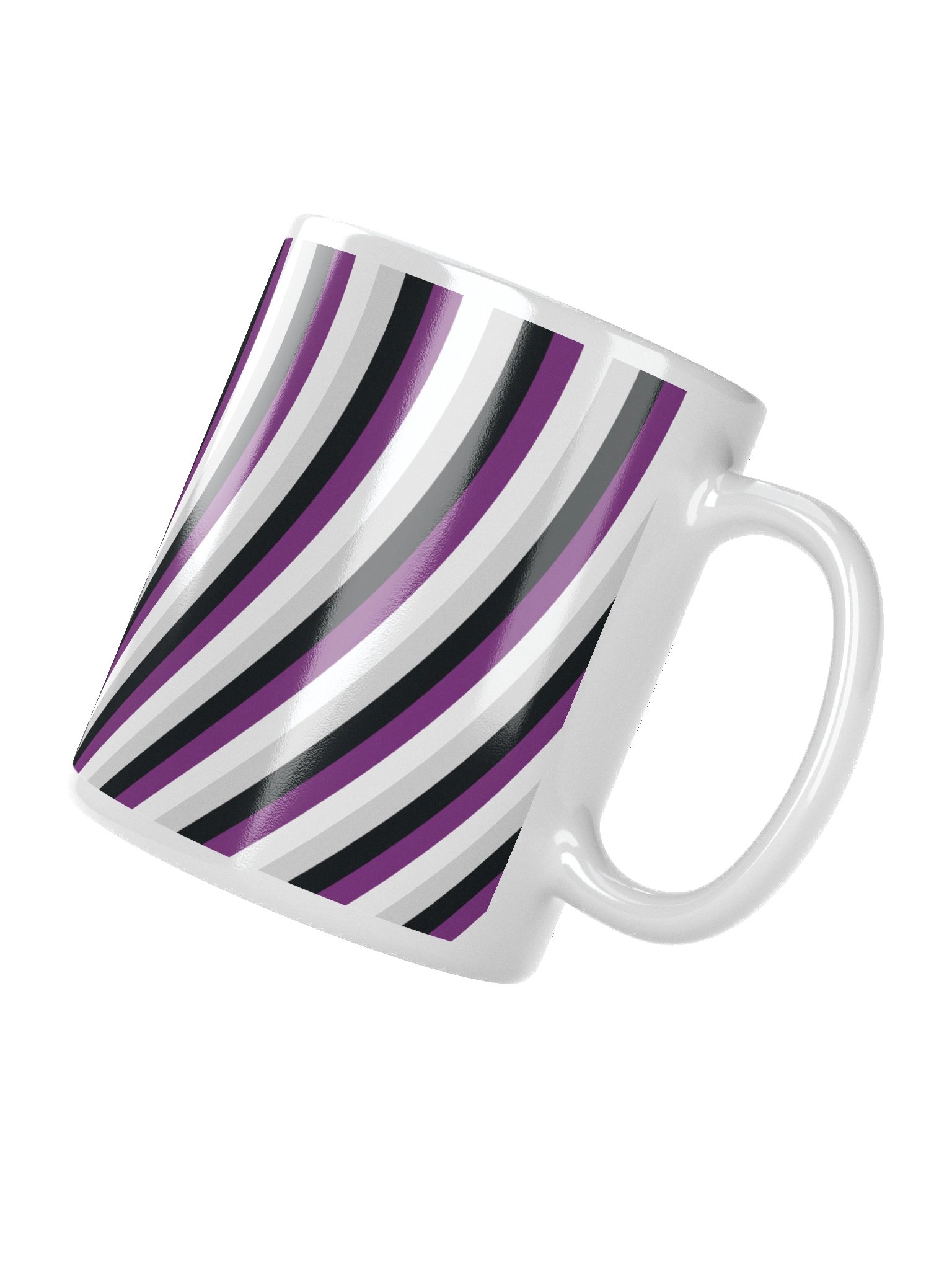 Asexual Pride Hearts Mug (Right-handed) product image (3)