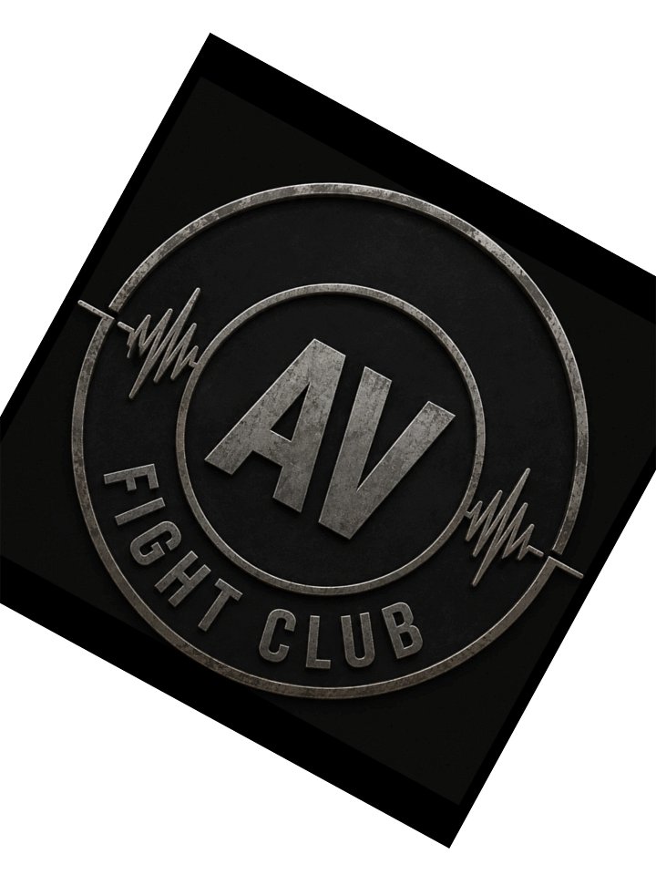 AV FIGHT CLUB LOGO STICKER (ROUND WAVE) product image (2)