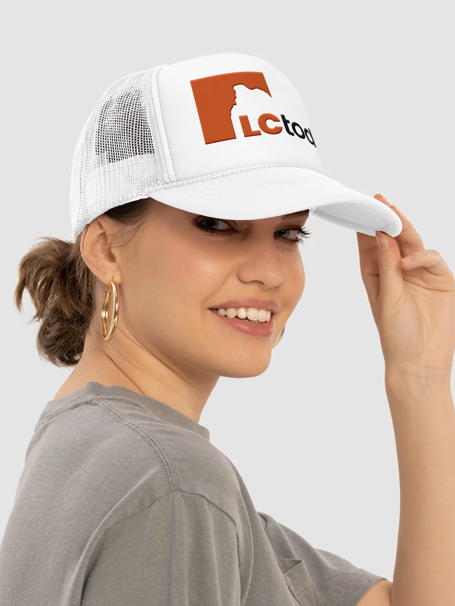LCtoday Logo Trucker Hat - White product image (7)