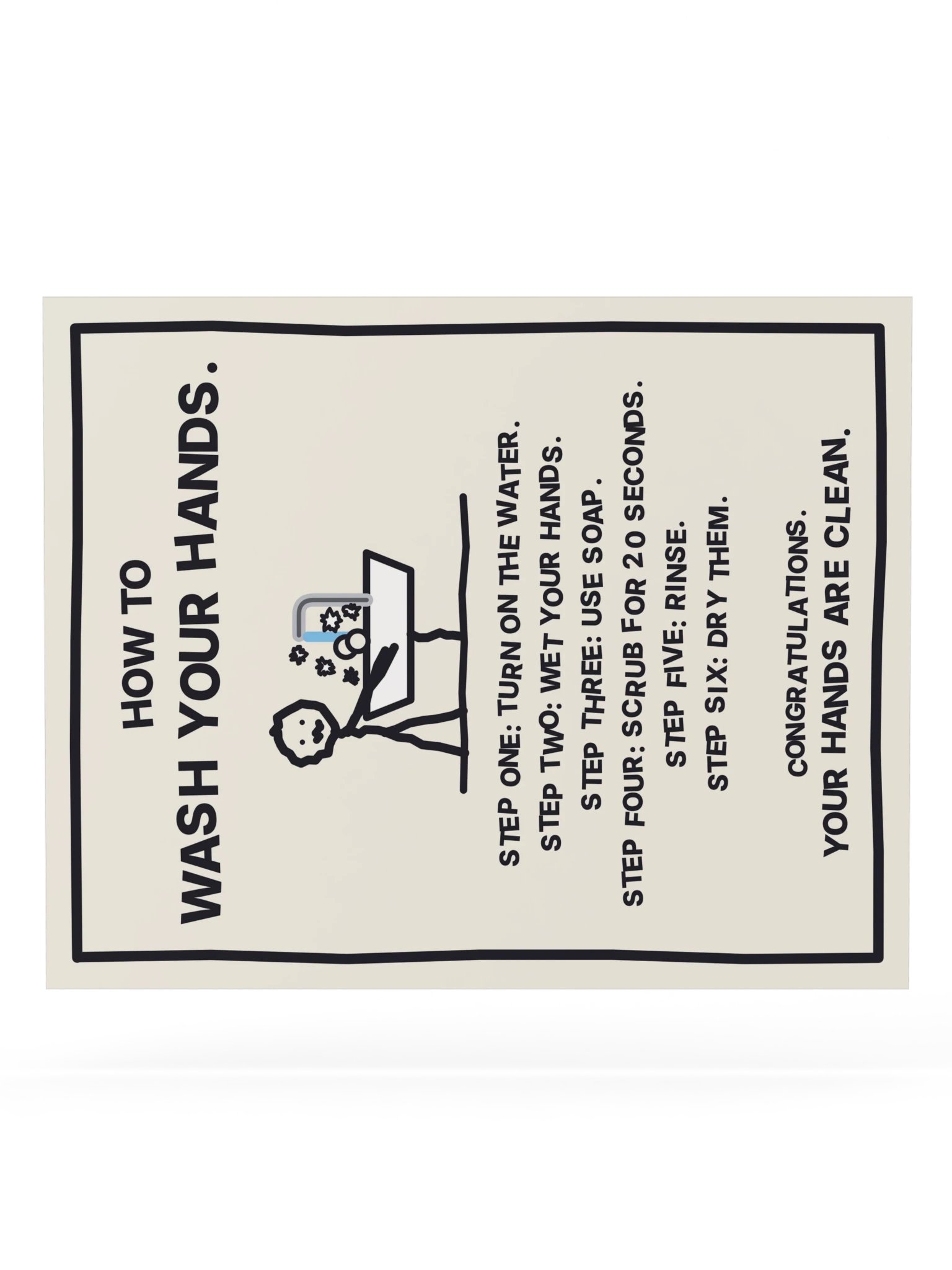 How to Wash Your Hands (Bathroom Sign) product image (20)