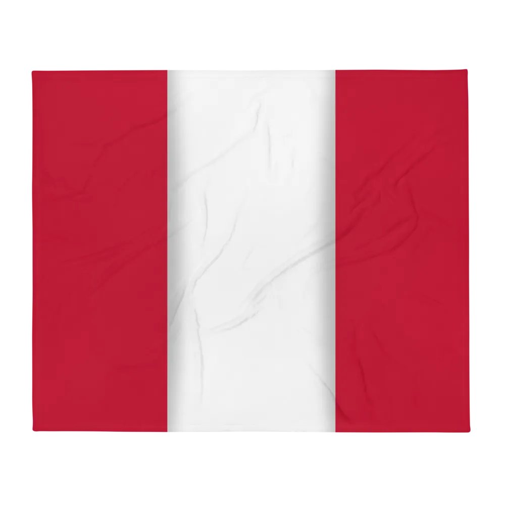 Red White Red Flag Colored Throw Blanket product image (2)