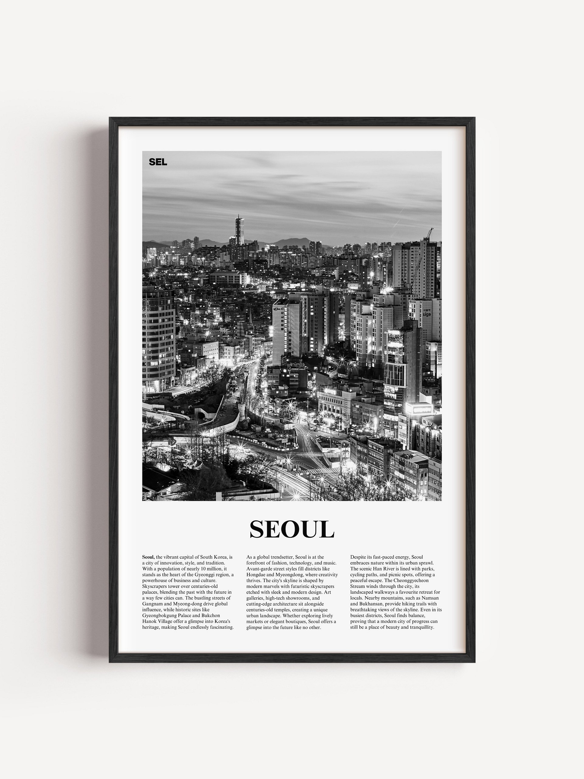 Seoul 02 Newspaper Poster | Framed product image (1)