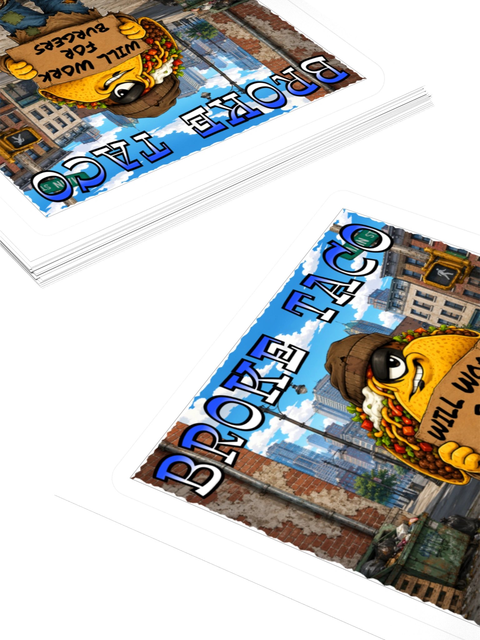 Broke Taco City Hustle Sticker - The Taco Family product image (11)