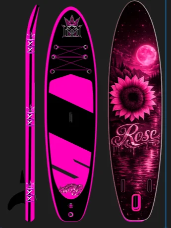 MMD 7 ft Rose Pink Moon Sunflower Inflatable Stand Up Paddle Board (SUP) product image (1)