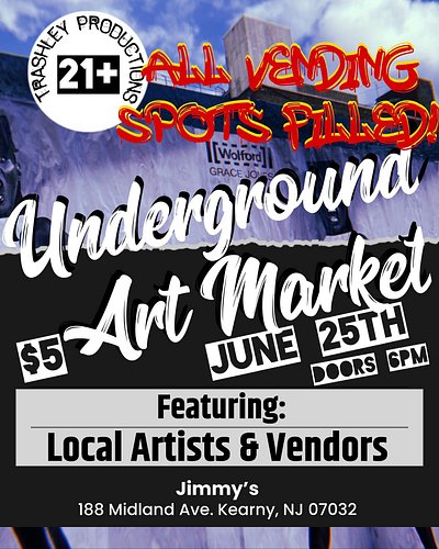 Sorry folks, all spots have been filled this time around. Stay tuned for the next open call for July’s Underground Art Market...