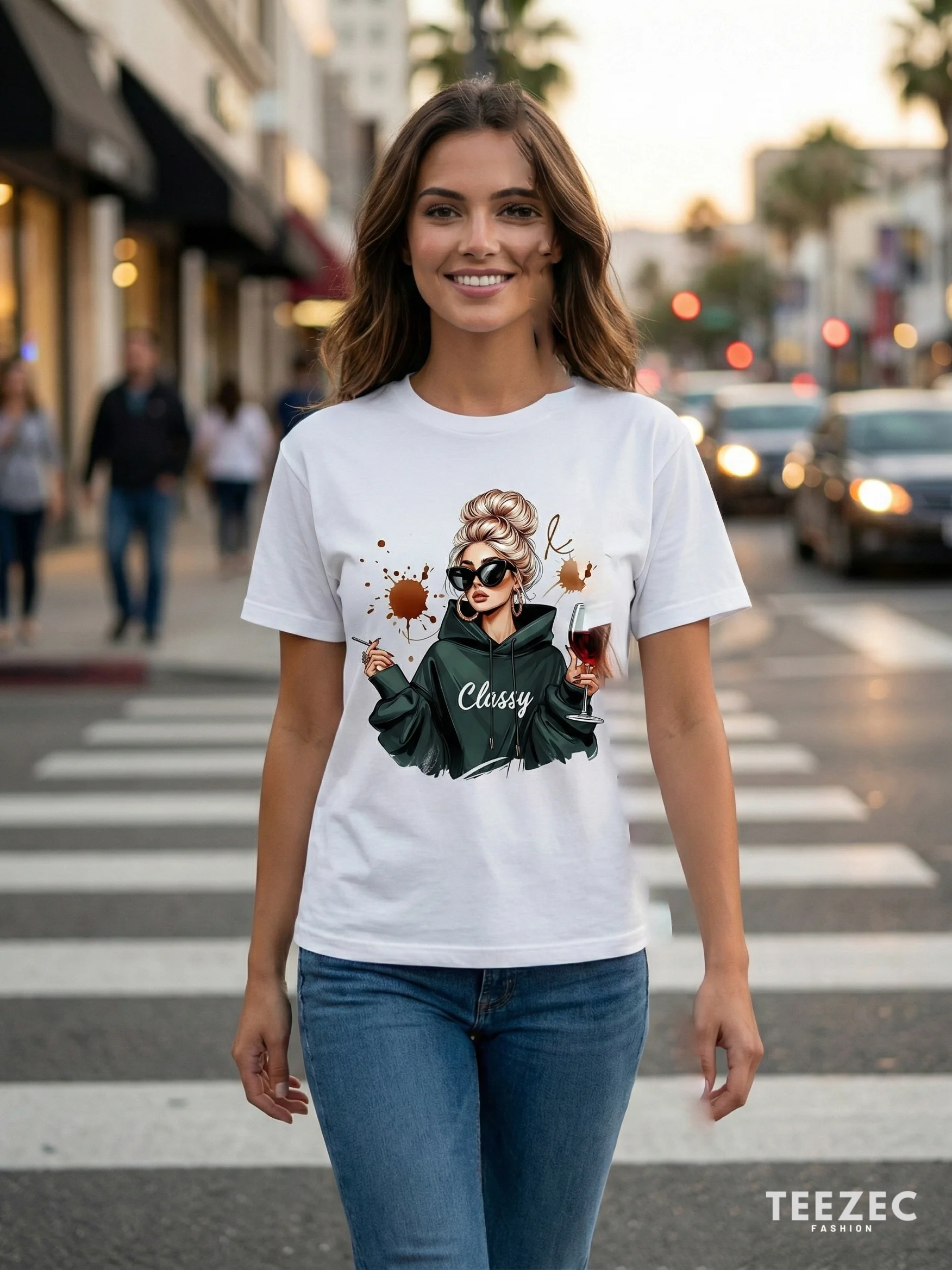Classy Mood – Women’s Premium Graphic T-Shirt product image (5)