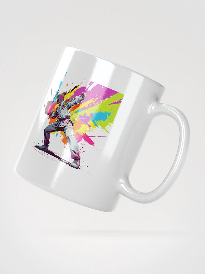 White Glossy Mug ( D_0144_Color Kick Taekwondo Boy of the Streets ) product image (5)