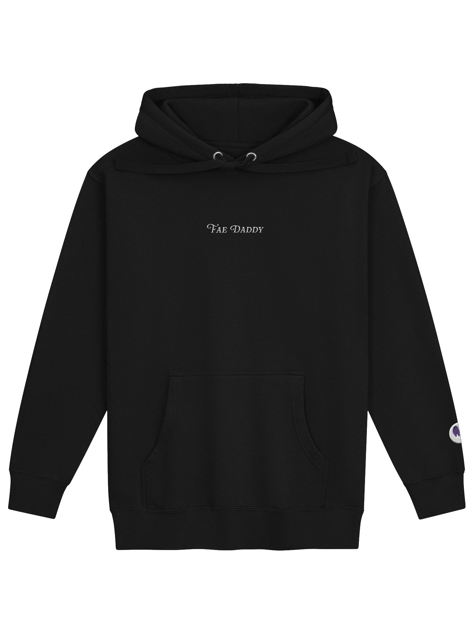 FAE DADDY Embroidered Black Hoodie product image (1)