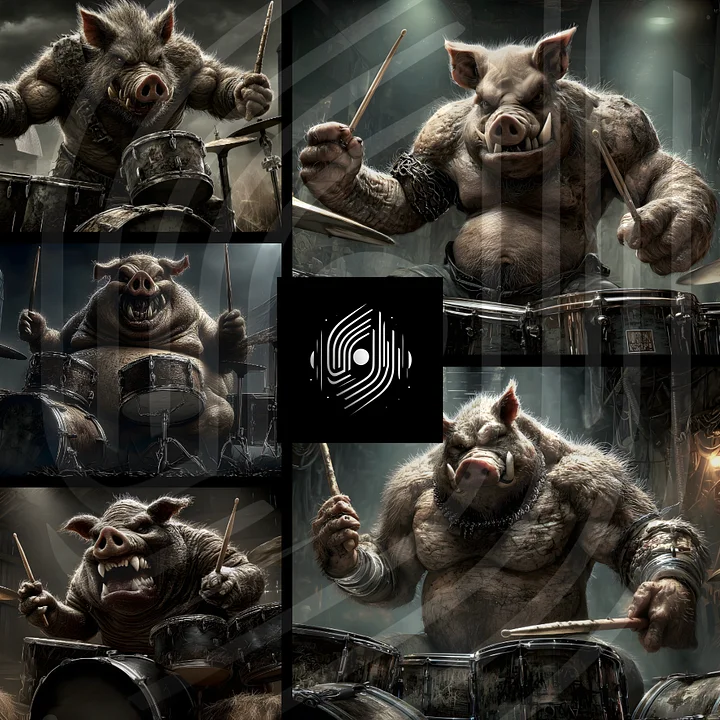 Pig & Boar Musicians Pack – Drummers product image (1)