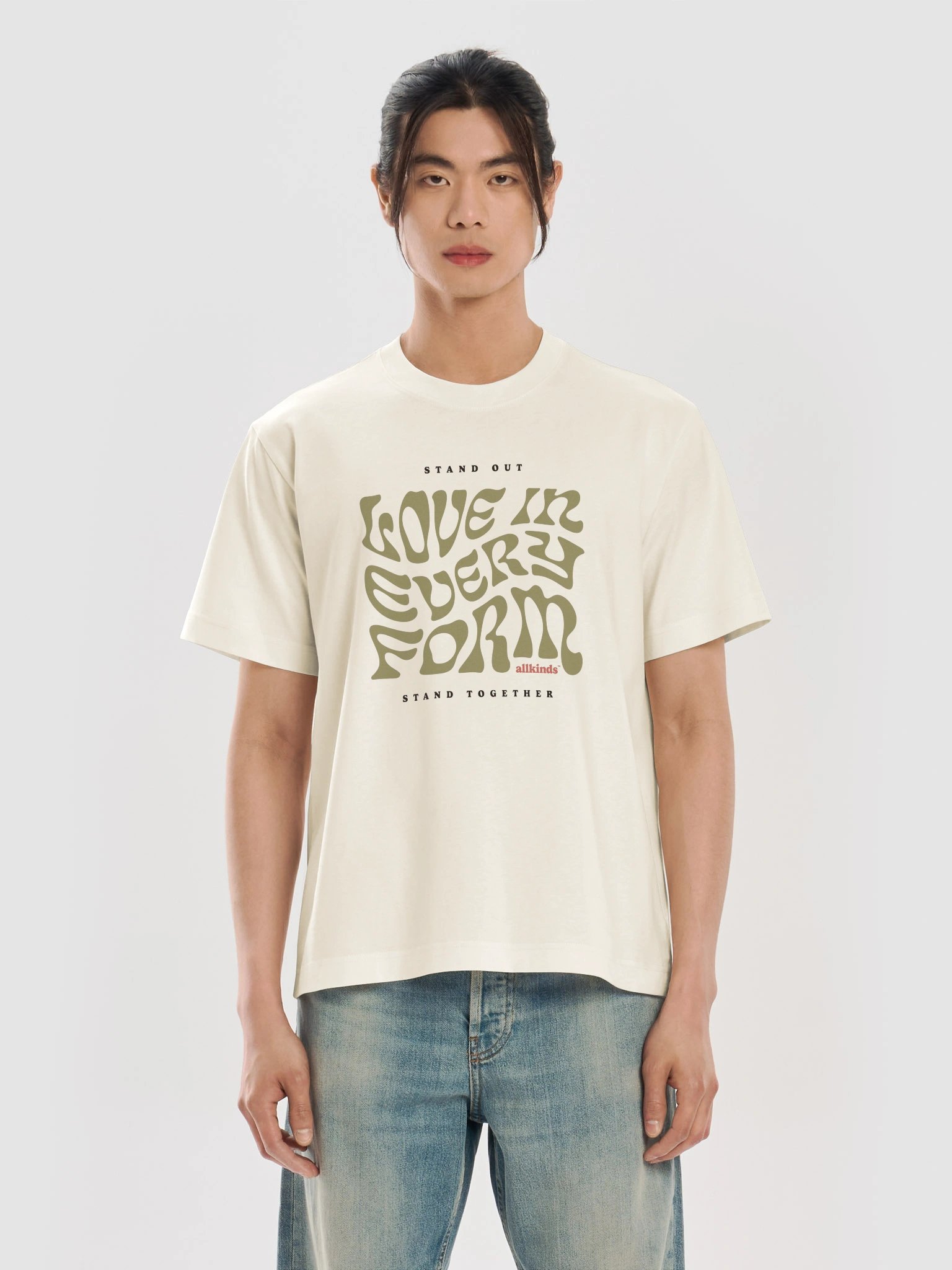 the 'love in every form' tee | light product image (2)