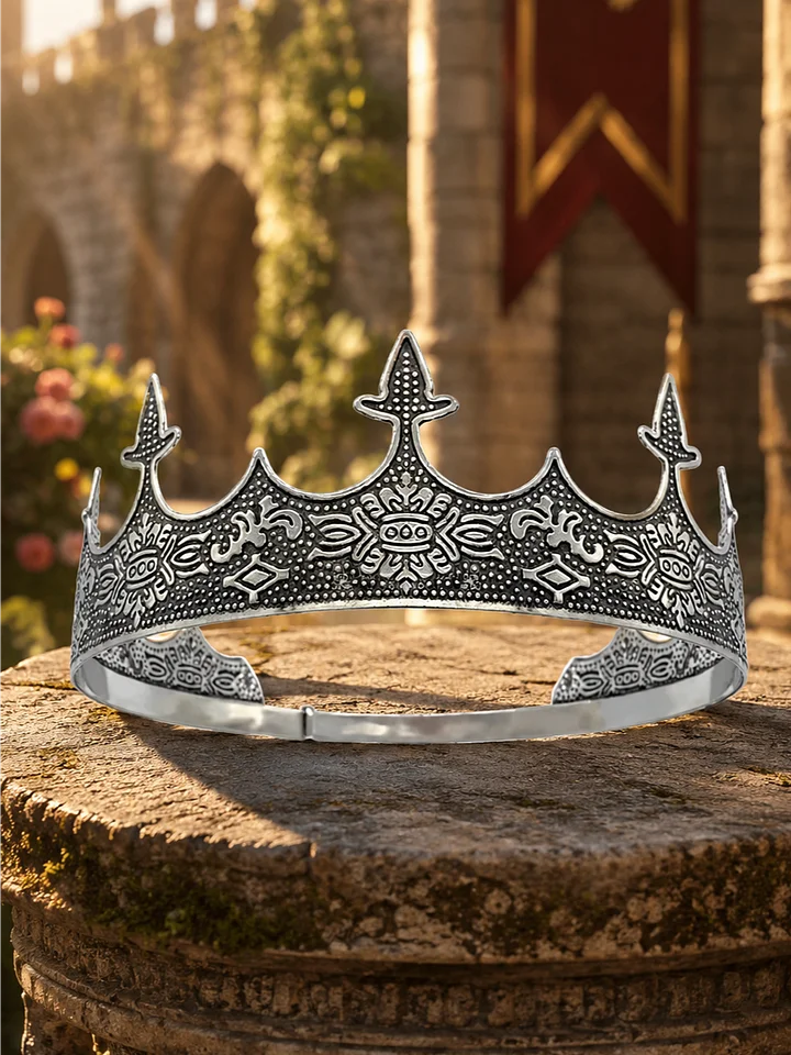The Armored Kingdom Crown of Eternal Reign-Regal Headpiece-Renaissance Fair-Ornate Design product image (1)