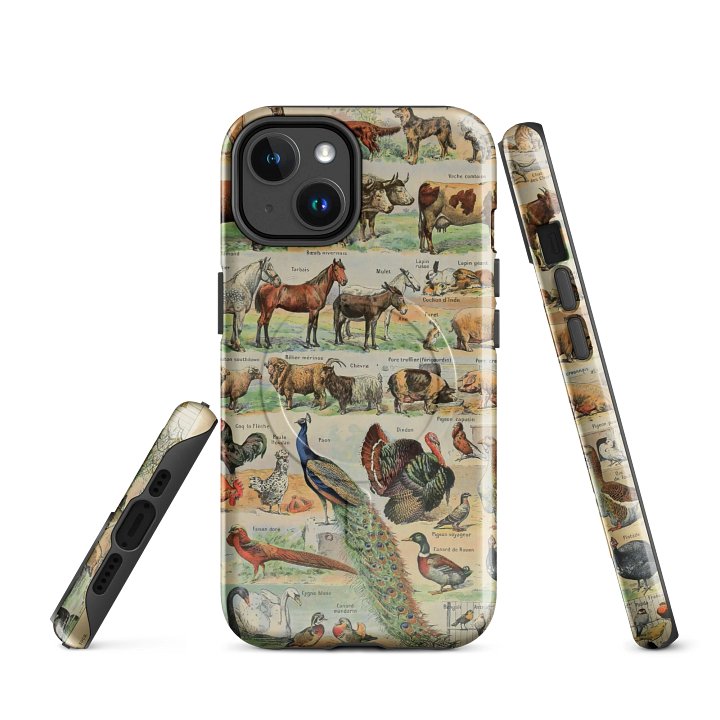 Vintage Animal Chart Tough iPhone® MagSafe® Case product image (1)
