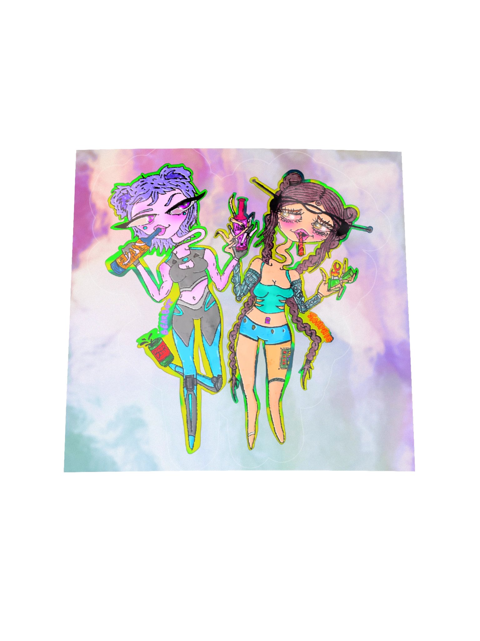 BEARBOT X SAHPHIE ● Vinyl Holo Sticker product image (1)