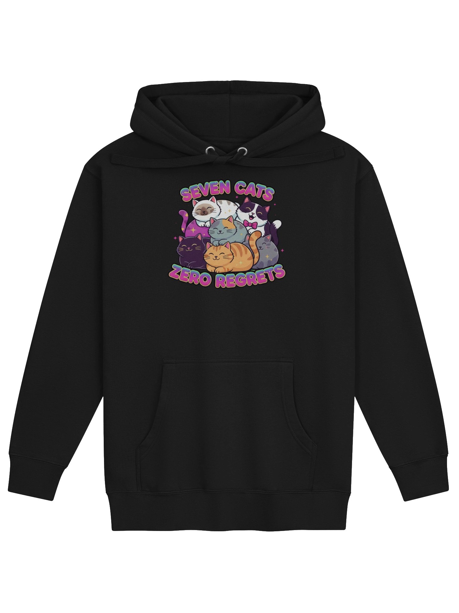 Seven Cats Zero Regrets Hoodie product image (1)
