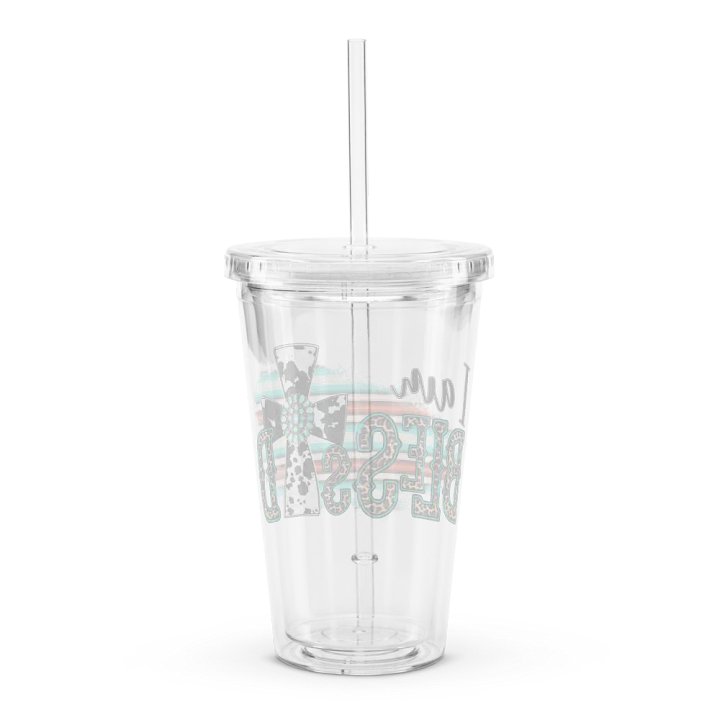 I Am Blessed - Double Wall Clear Plastic Tumbler product image (2)