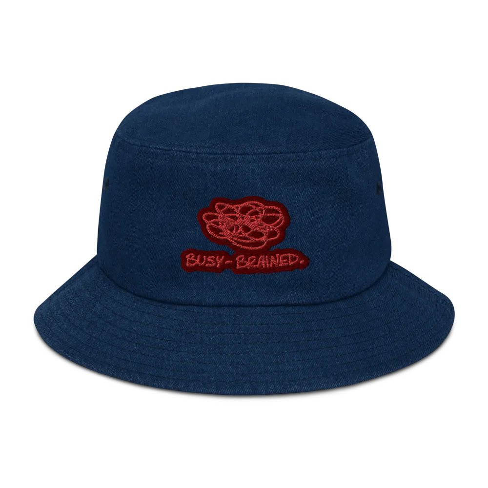 BUSY-BRAINED (cherry) denim bucket hat product image (1)