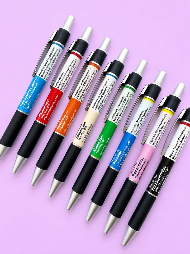 Set of 8 Sedative and Anesthetic Drug Pens product image (1)