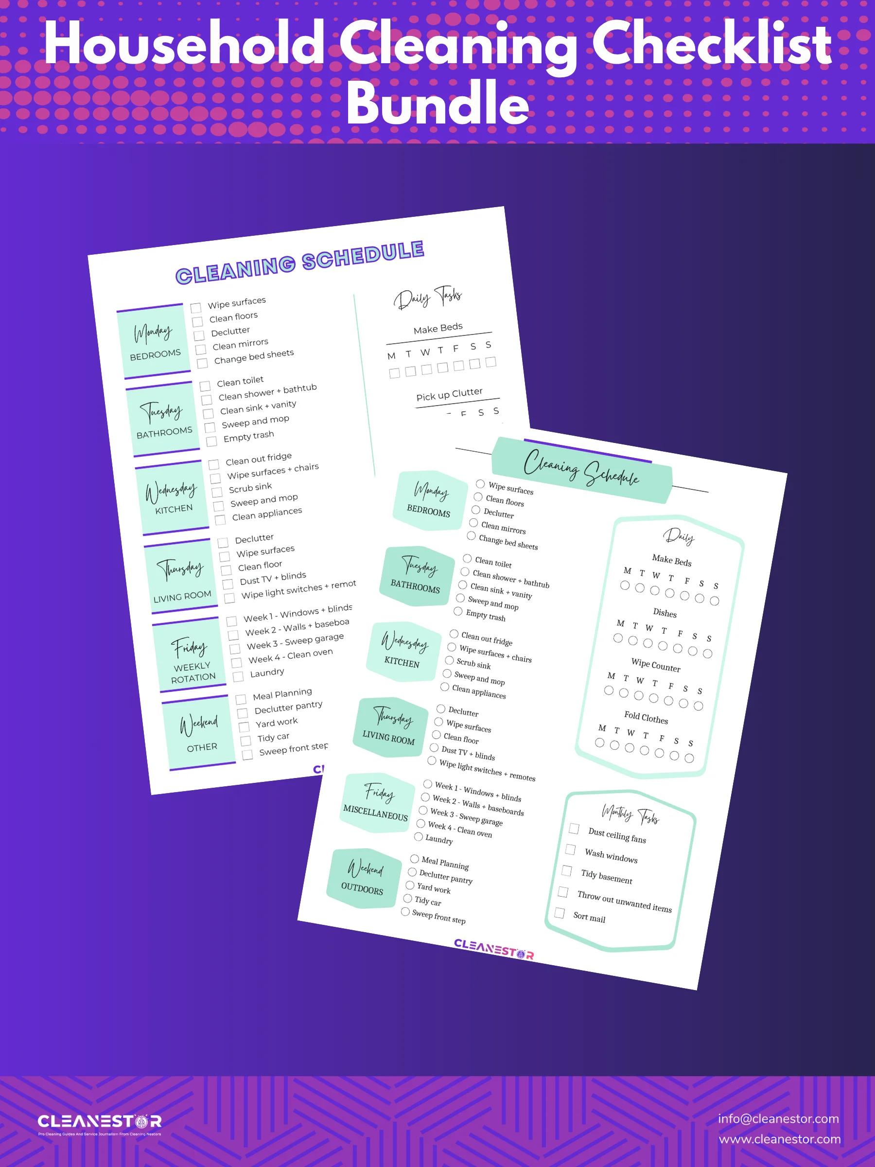 Household Cleaning Checklist Bundle product image (1)
