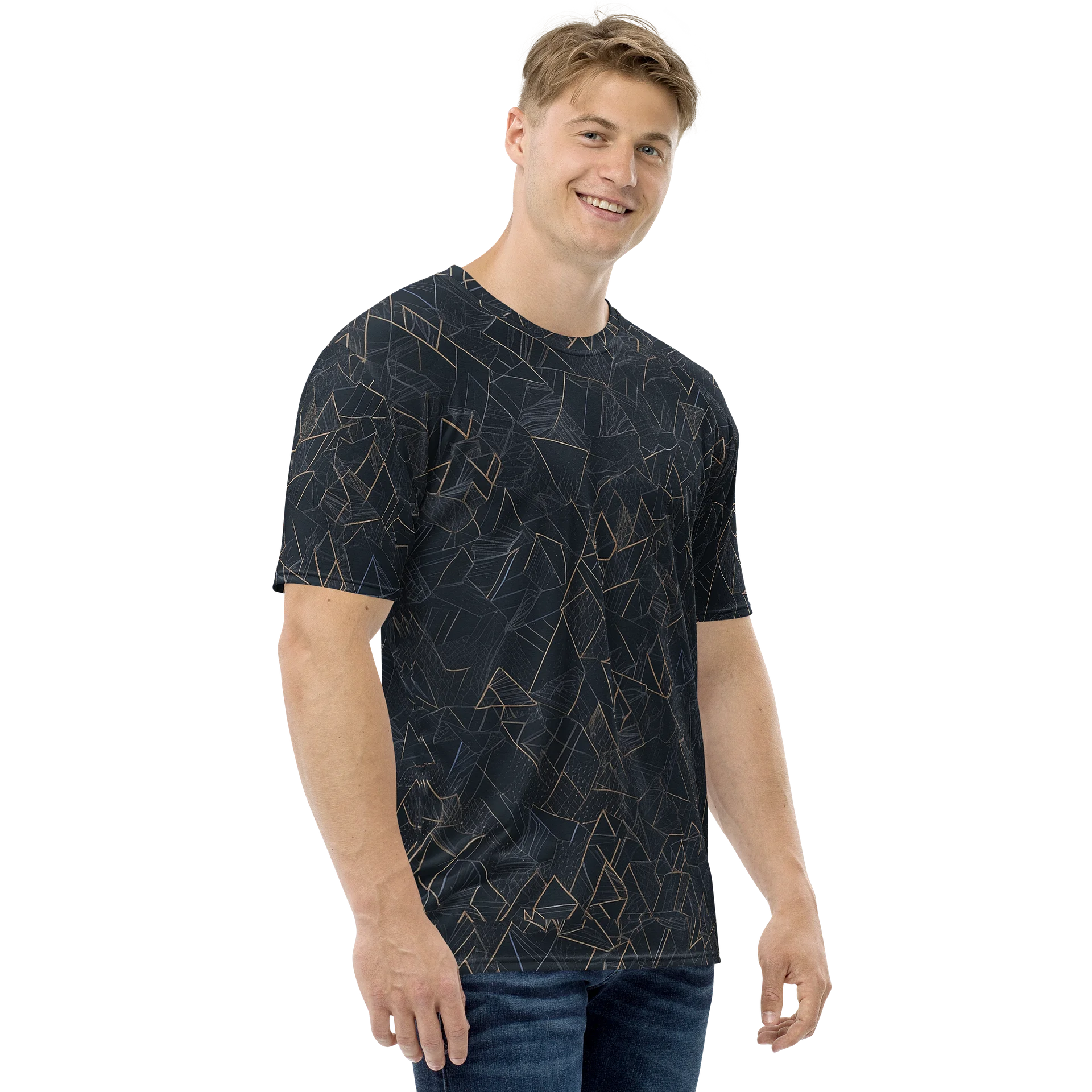 Bold Black Geometric Triangle Tee for Modern Style product image (4)
