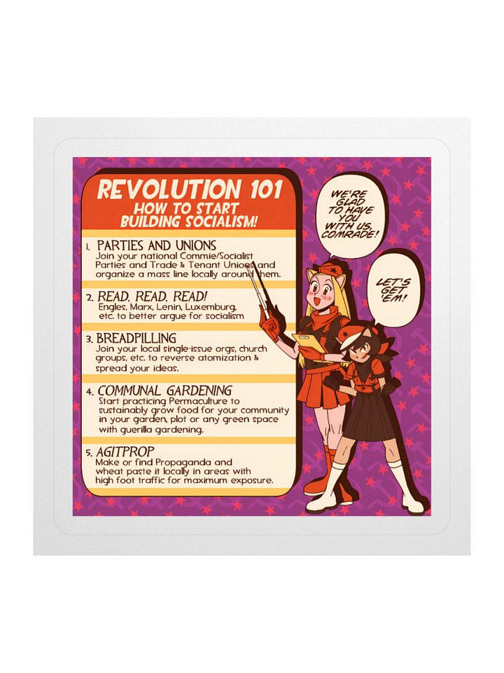 Alunya and Rodina - “Revolution 101” Sticker product image (2)