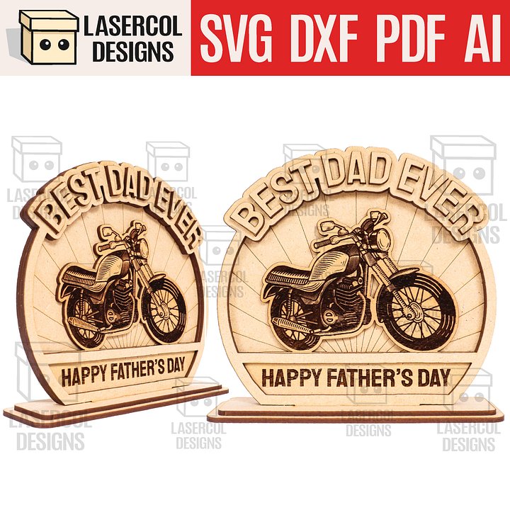 Father's Day Gift Plaque Set 2 (2 Sizes) - Laser Cut Files product image (1)