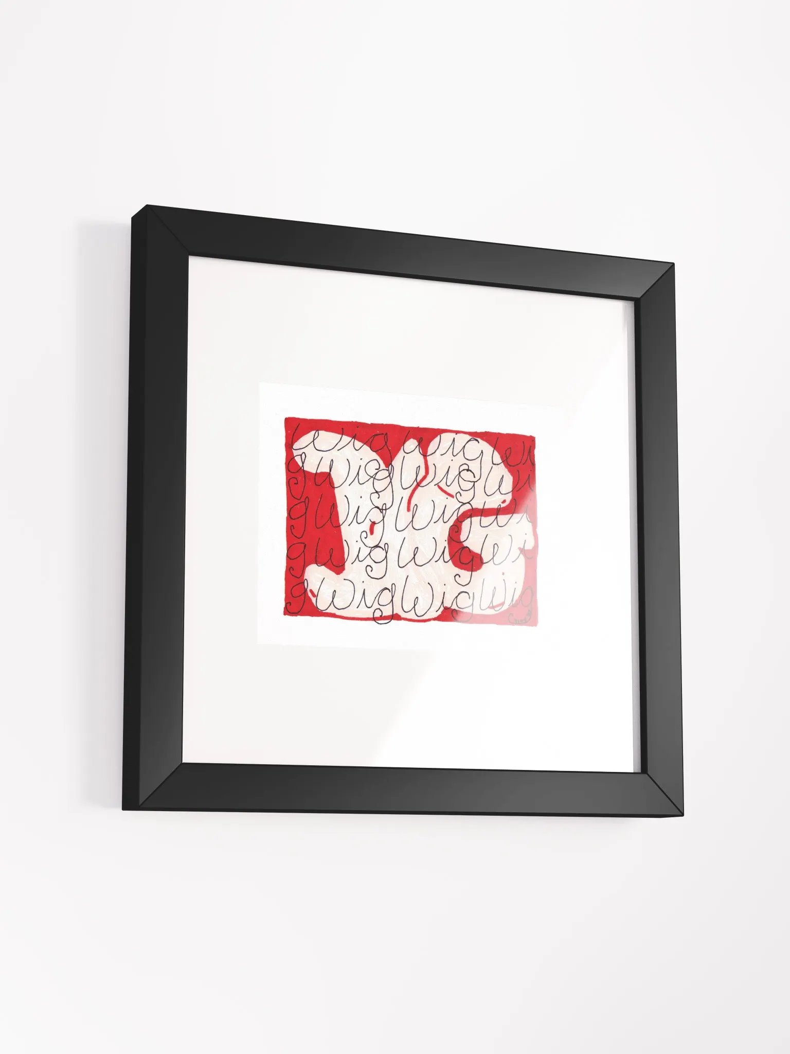 Big Wig Panel Card Print Framed product image (1)