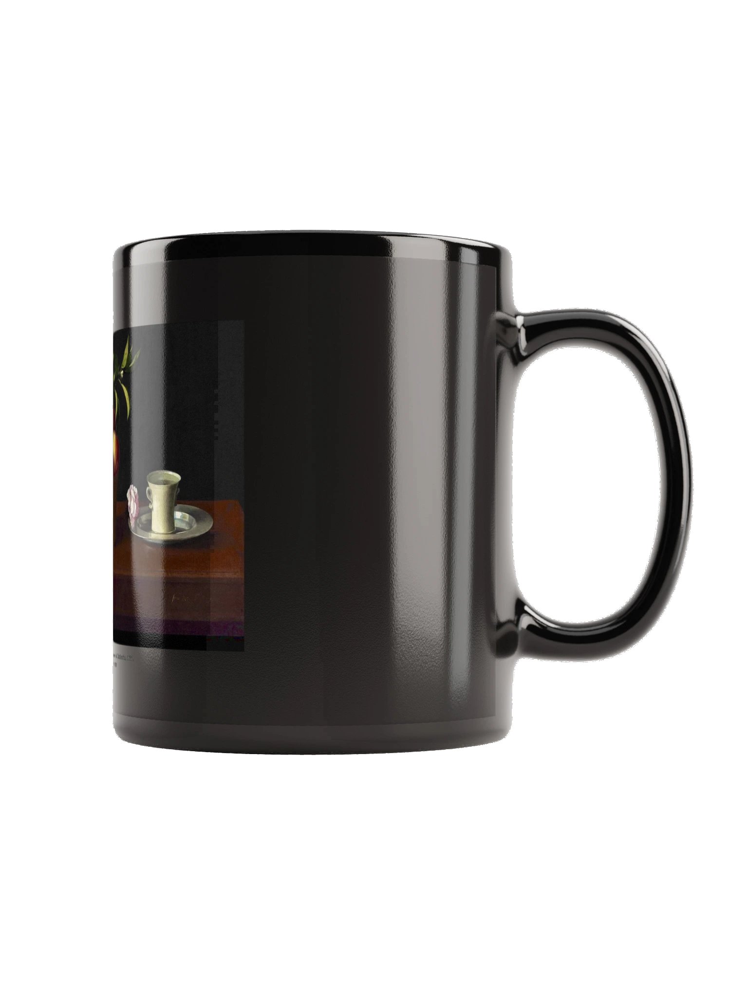 Still Life with Lemons, Oranges and a Rose — Black Mug product image (3)