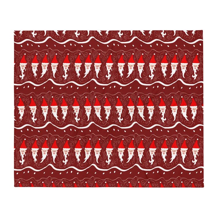 Bearded Santa Pattern Throw Blanket product image (13)