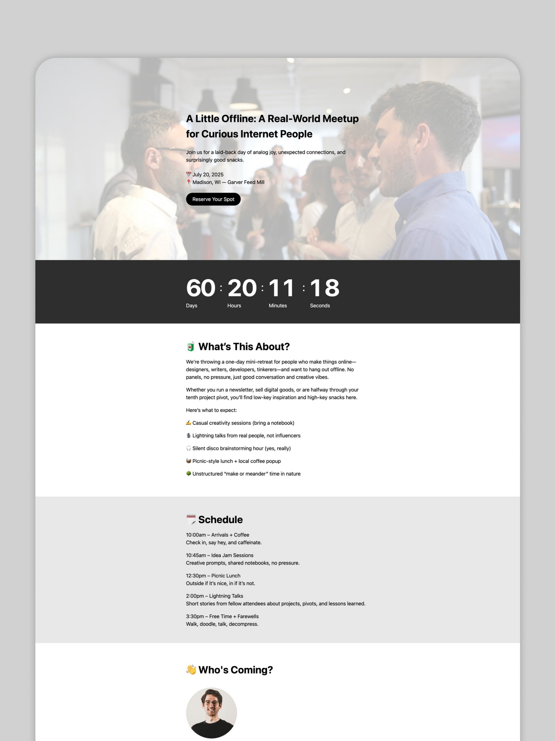 EZEvent - Event Carrd Template product image (1)