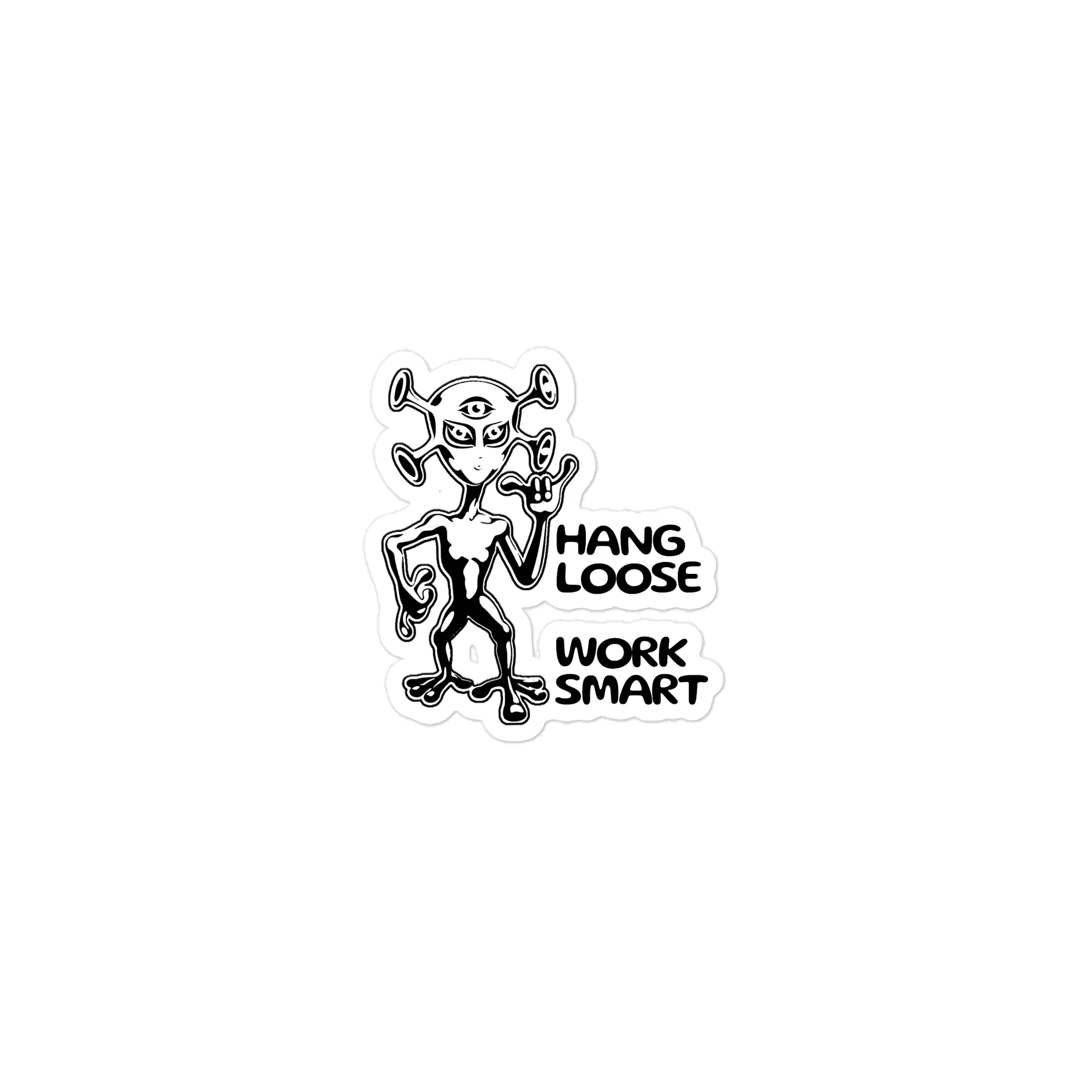 3 Eyed Alien Shaka Sticker product image (1)