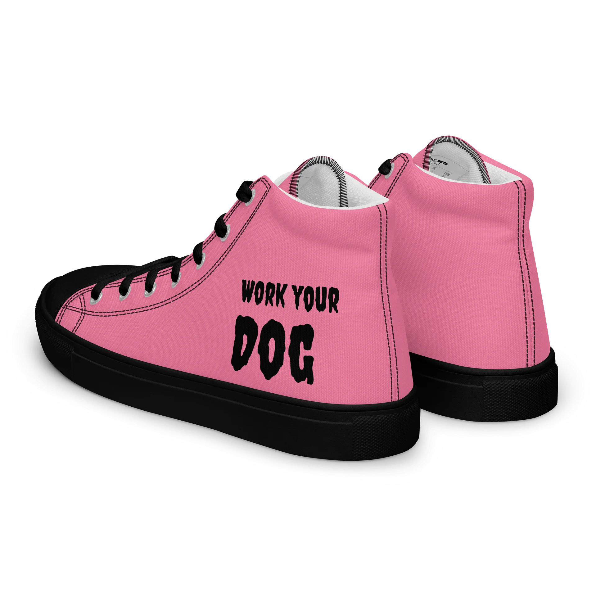 WORK YOUR DOG — Retro Graphic Women's High-Top Sneakers product image (5)