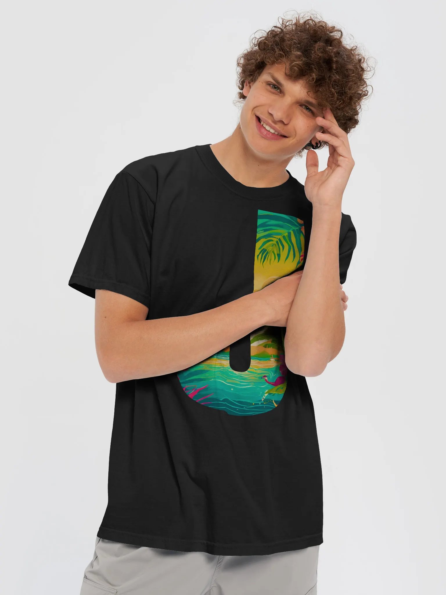 Tropical Sunset Paradise T-Shirt (Letter-J) product image (4)