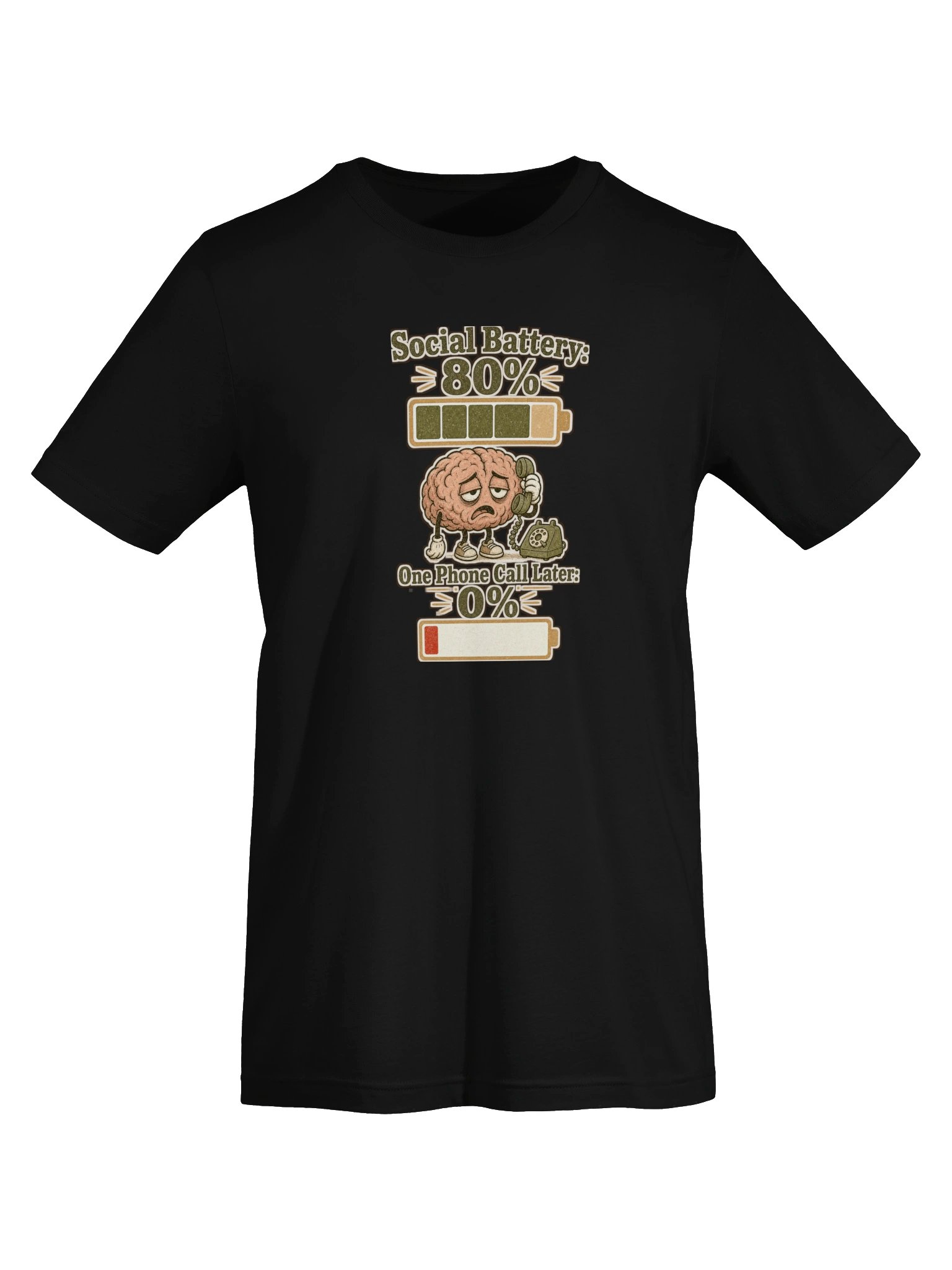 Copy of Social Battery: 80% One Call Later Tee product image (4)