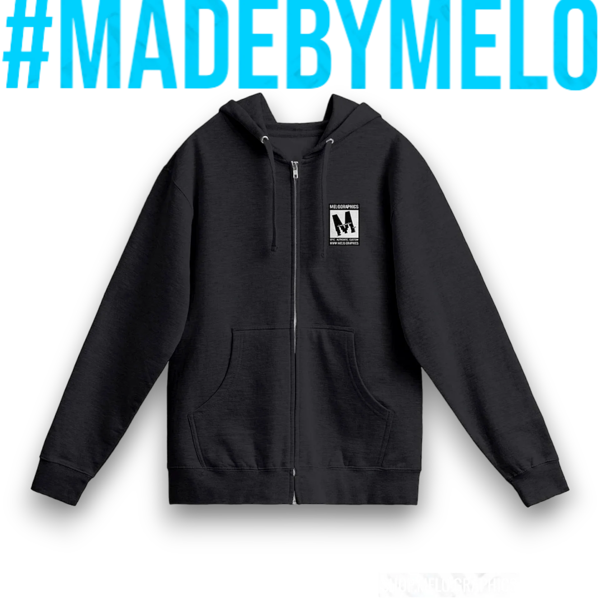 #MeloCrew Vibes: Duotone - Premium Zip Hoodie | #MadeByMELO product image (2)