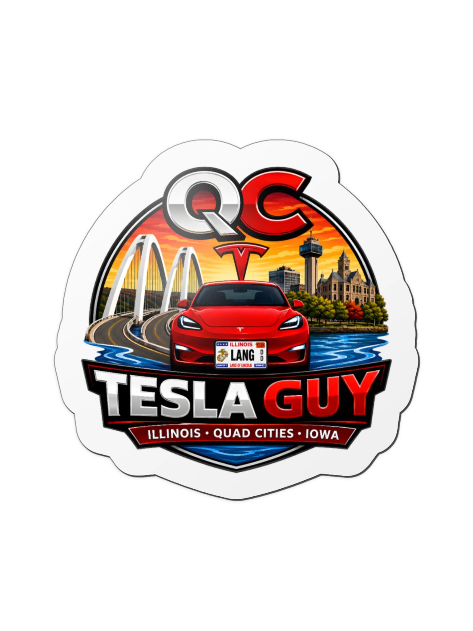 QC Tesla Guy Refrigerator magnet product image (1)