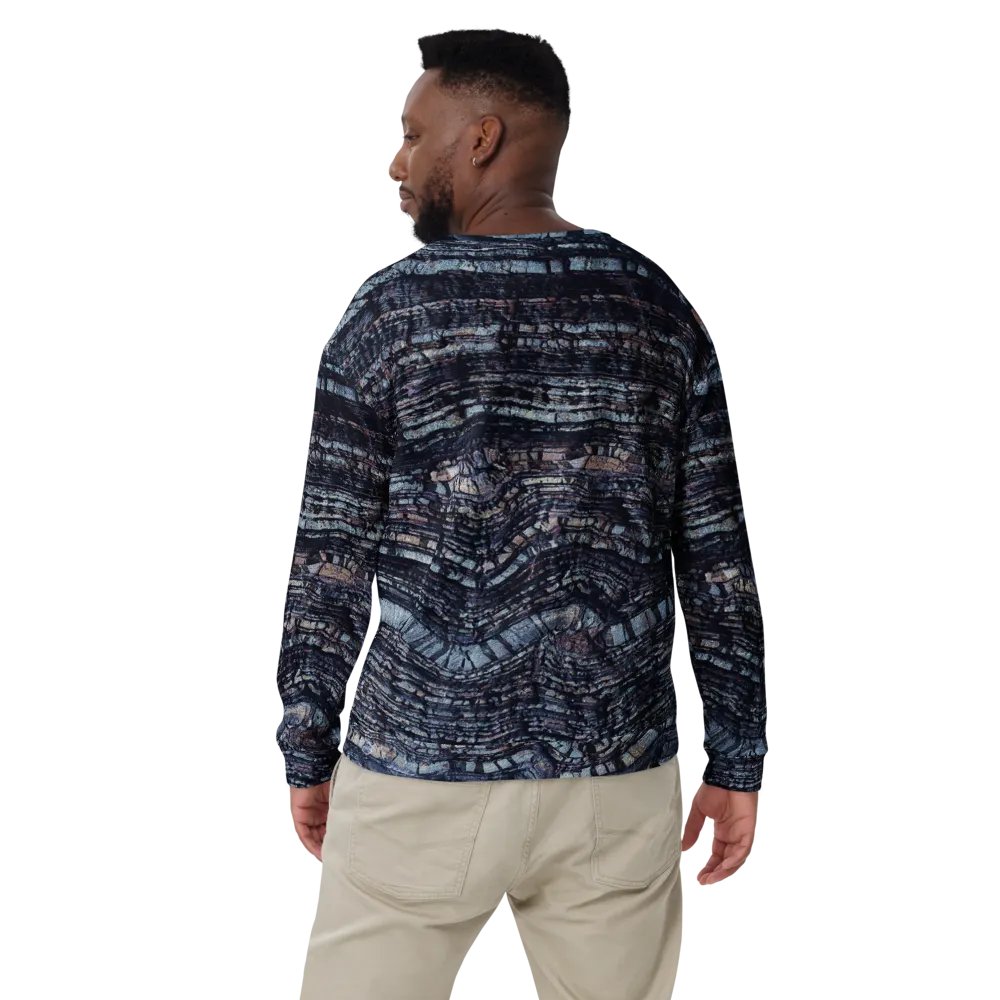 Dark Blue Stone Texture Sweatshirt product image (4)