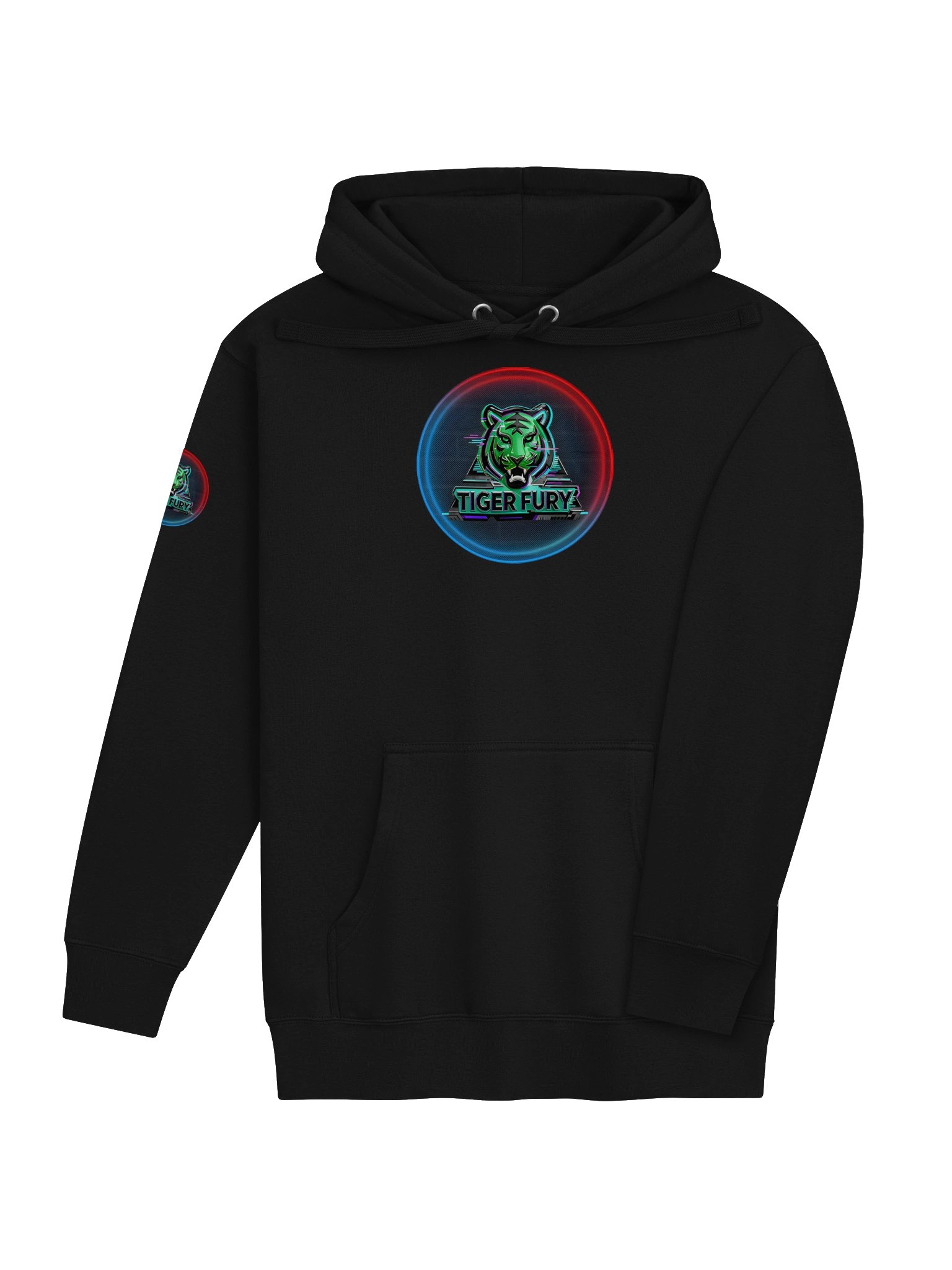 Tiger Fury Neon Emblem Hoodie product image (4)