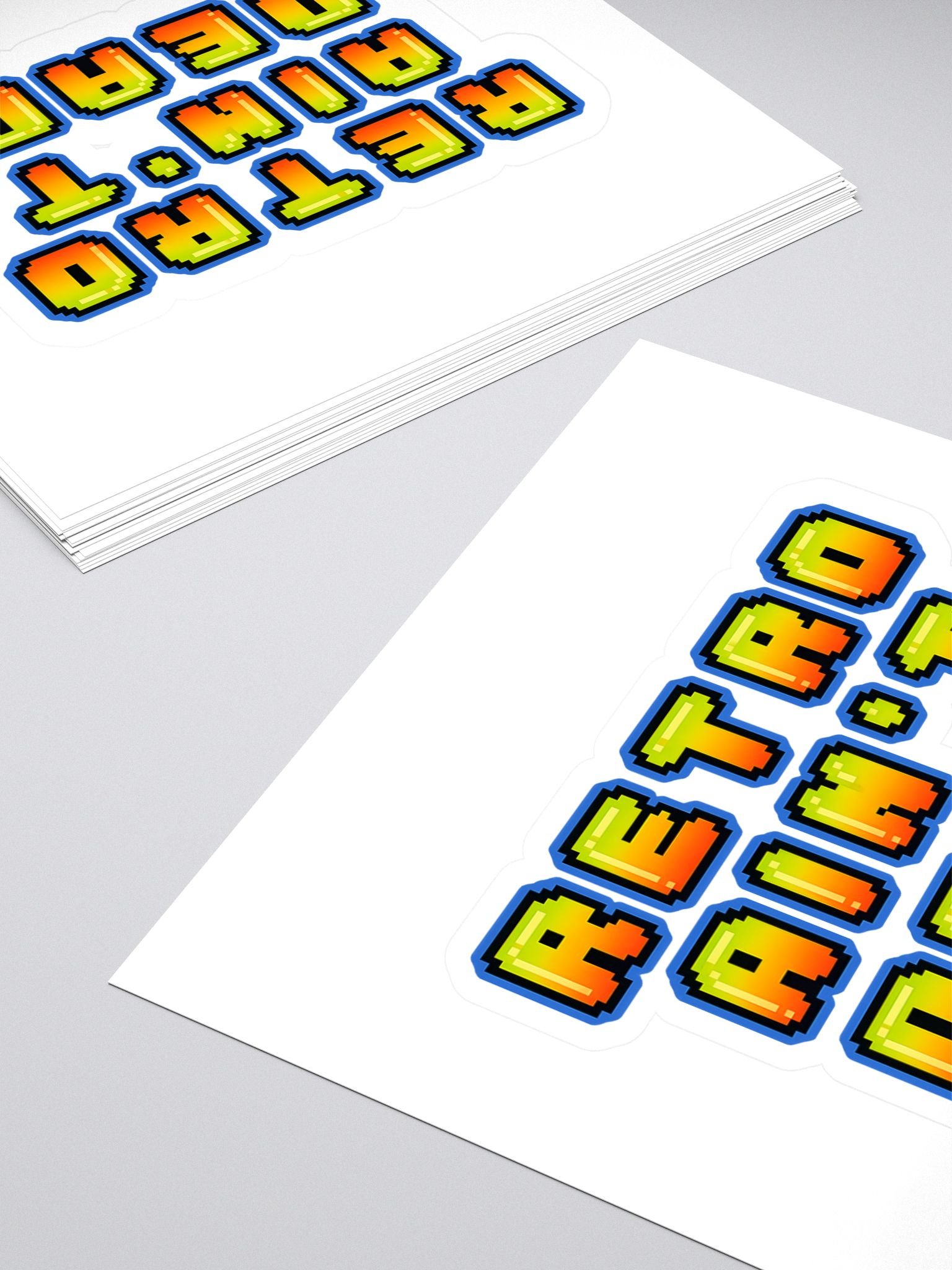 Retro Ain't Dead 8-Bit Kiss Cut Stickers product image (4)