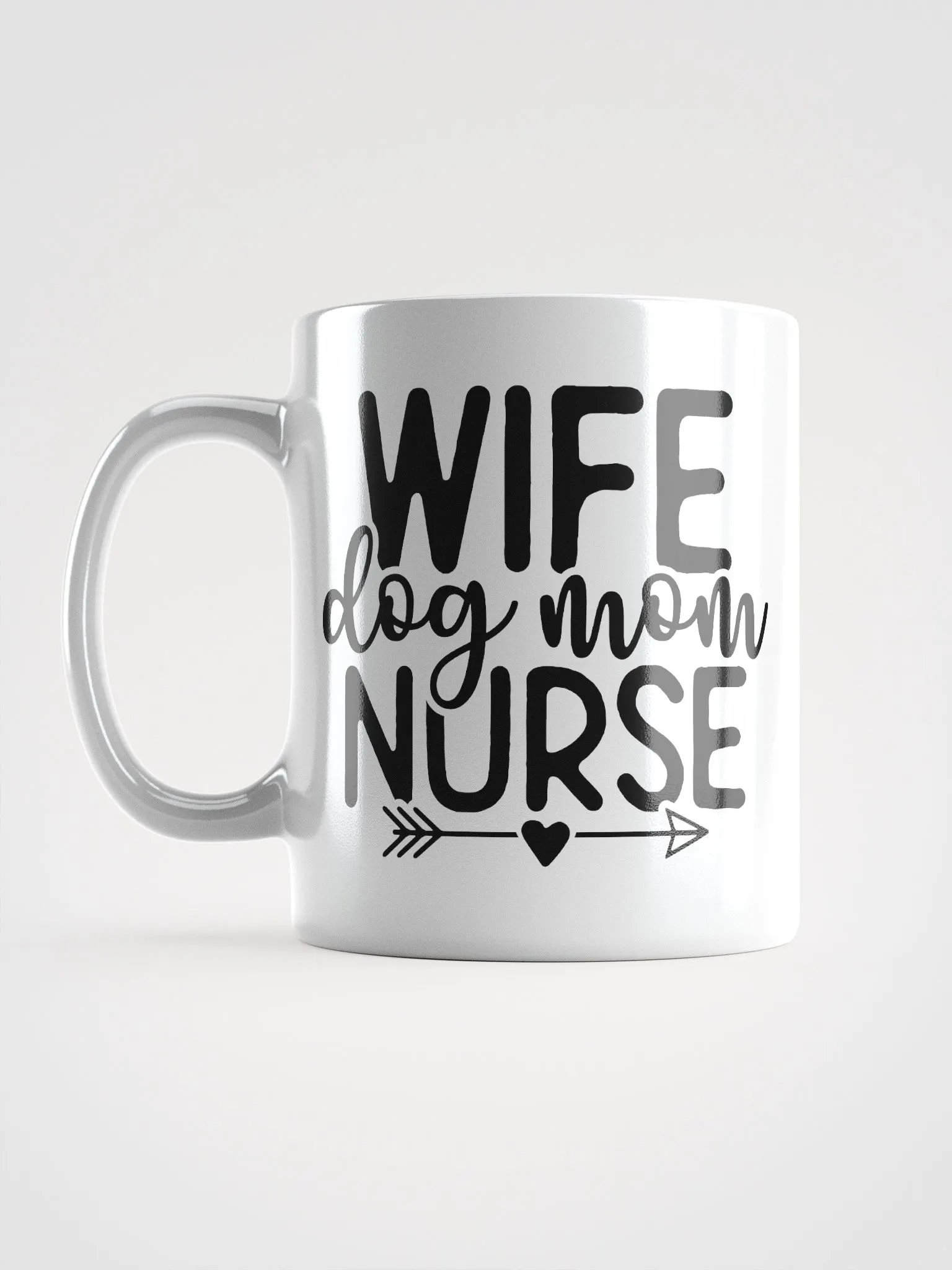 Wife Dog Mom Nurse Glossy Mug product image (16)