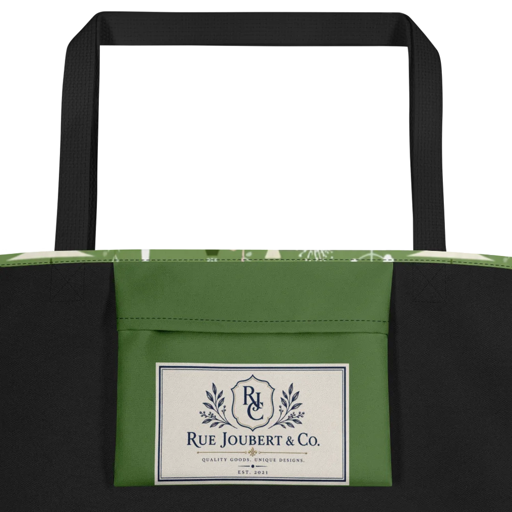 Green Botanical Burst Tote Bag product image (2)