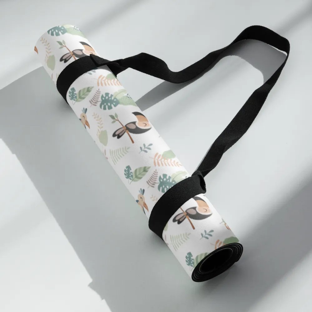 Cute Birds in a Jungle Yoga Mat by Treasure Pie product image (6)