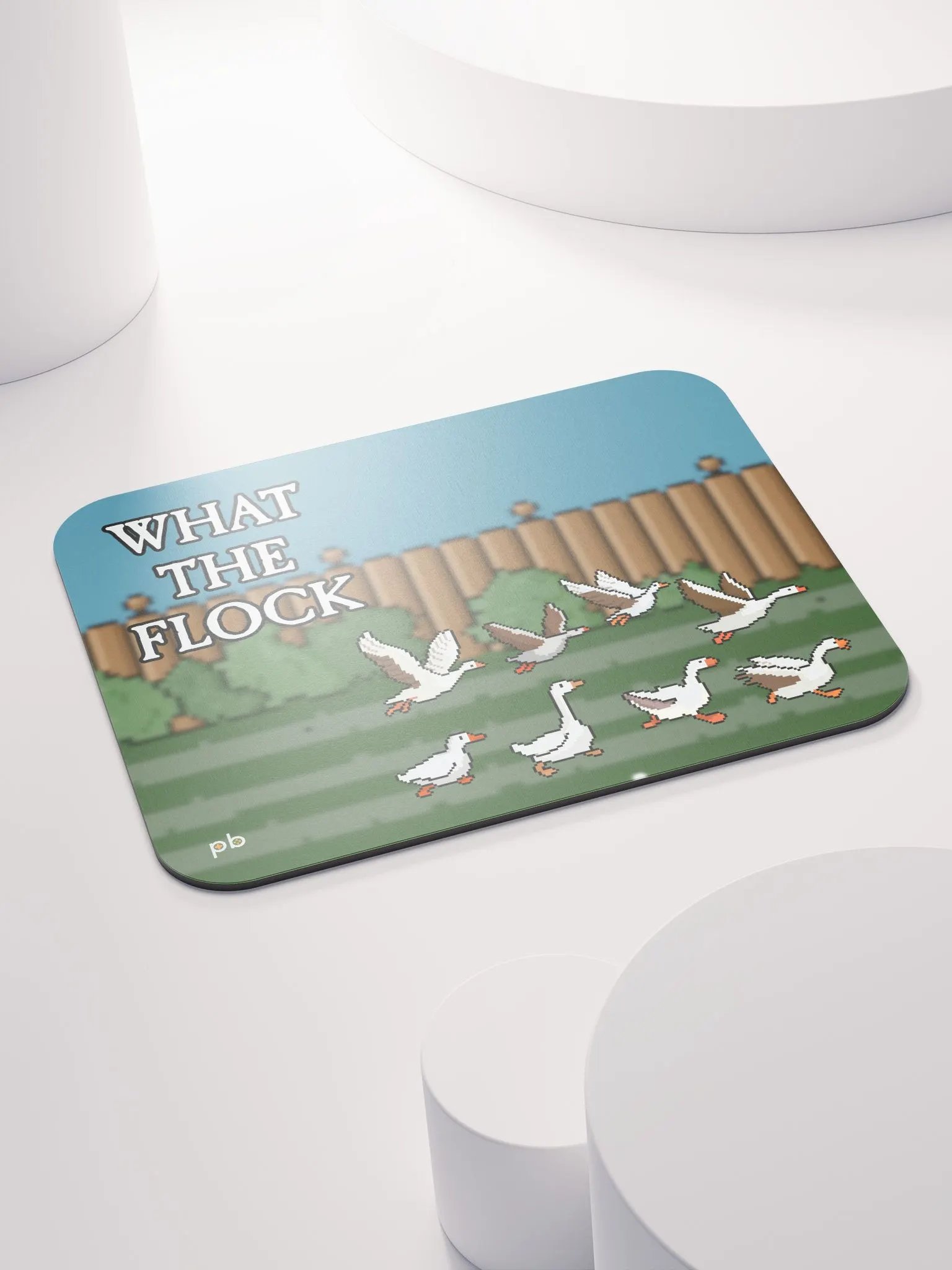 What the Flock Pixel-Art Goose Mouse Mat product image (4)
