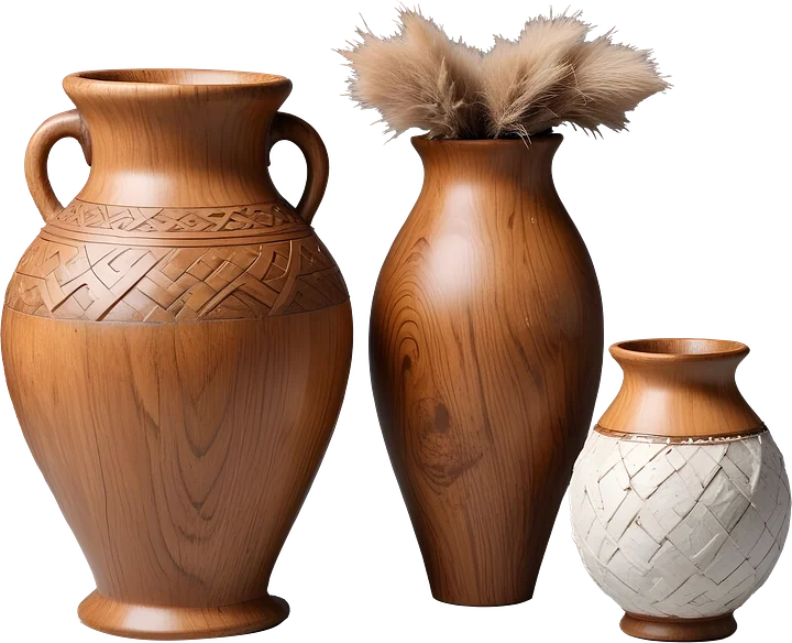 Scandinavian Nest – Winter decor Cozy Vases Set PNG product image (1)
