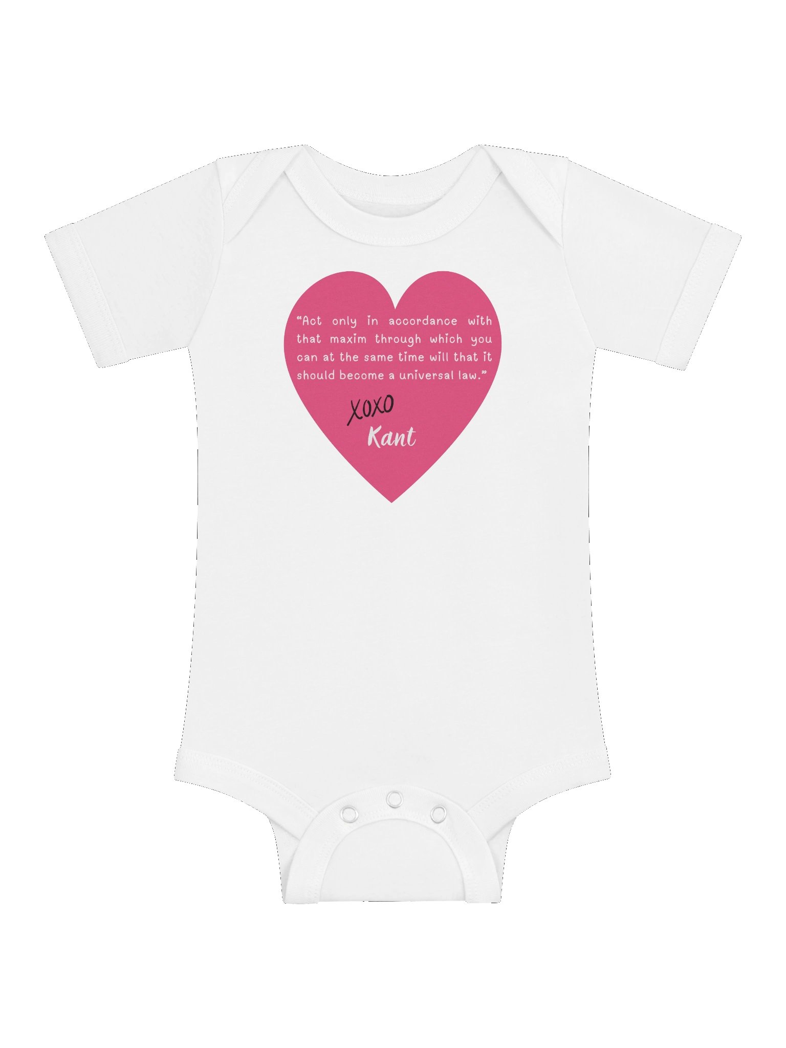 Kant's Categorical Imperative - Philosophy Baby Onesie in White product image (1)